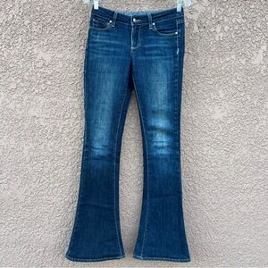 Paige Denim Flare Leg Jeans Dark Wash Stretch Bootcut Women Size 26